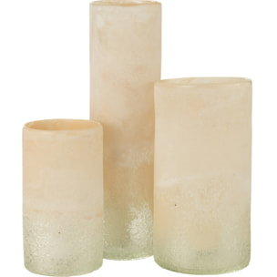 J-Line vase Cylindre - verre - beige - large - 41 cm de hauteur
