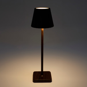 Lampe De Table Rechargeable Usb Bois Fonce