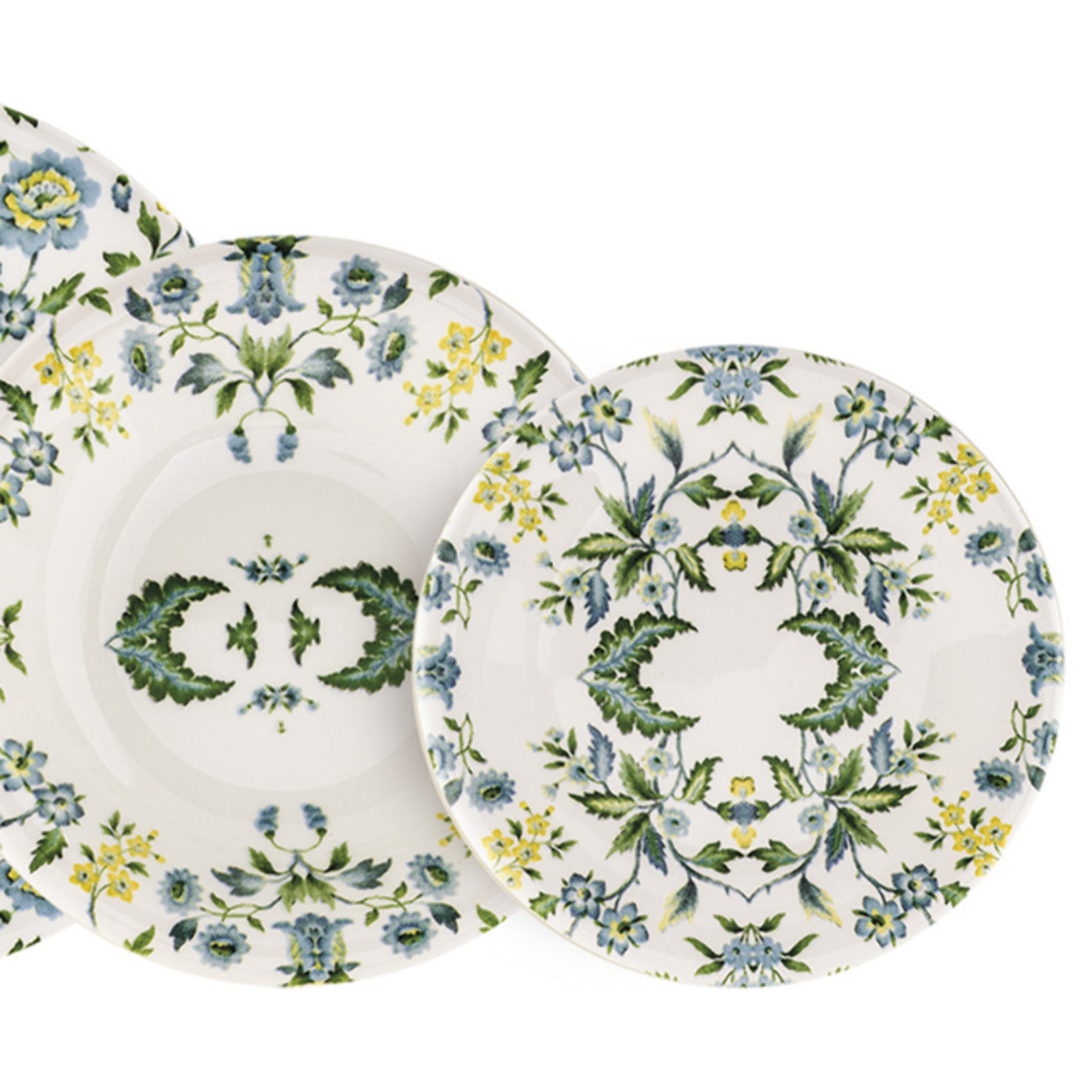 Servizio piatti Sanremo da 18 pezzi in ceramica sottosmalto