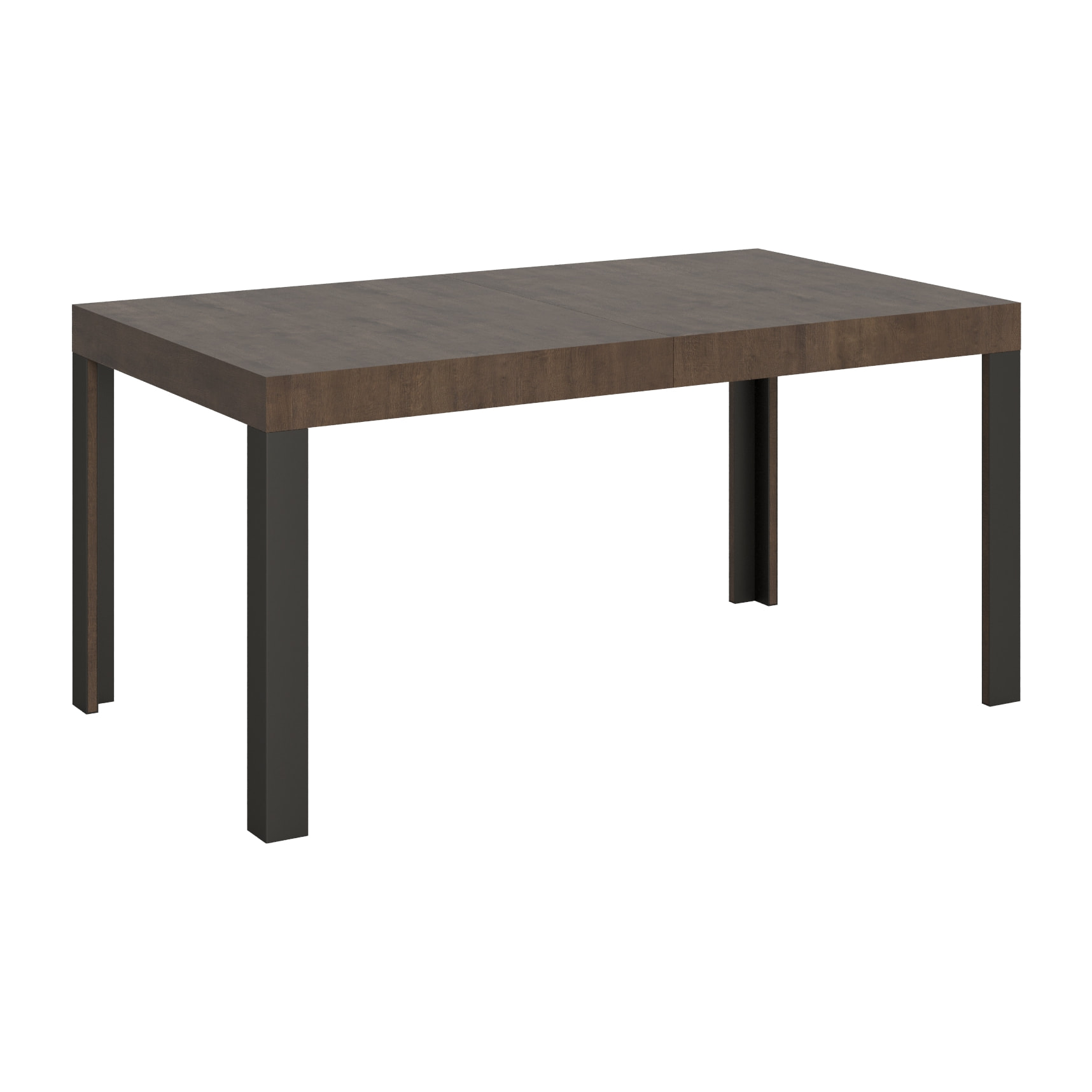 Tavolo allungabile 80x160/244 cm Linea noce telaio Antracite