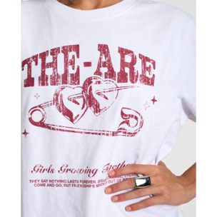 Camiseta de mujer manga corta con serigrafía