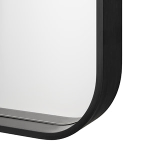 60x80 cm miroir suspendu rectangulaire, cadre en aluminium, noir (SATZOB6080CE)