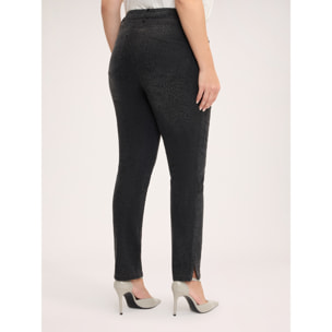 Fiorella Rubino - Jeans skinny con estampado animal print - Negro