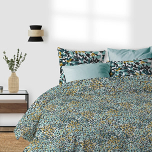 Parure De Couette 3pcs avec Taies oreiller 100% Coton Bio 57 Fils/cm2-telma