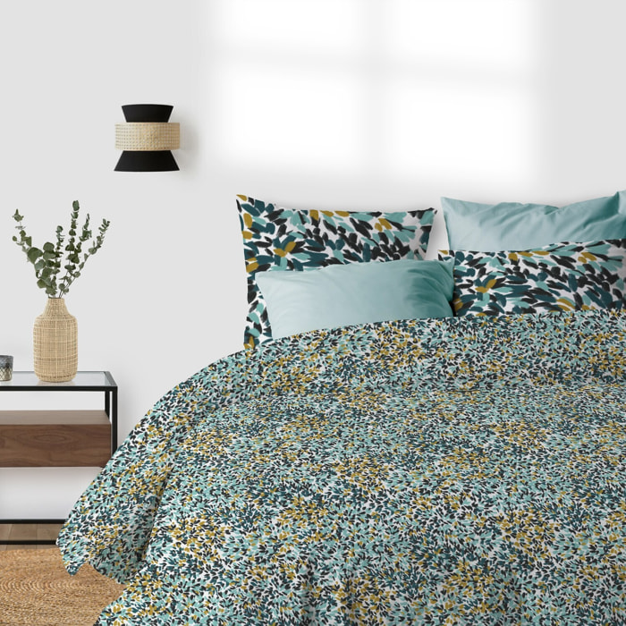 Parure De Couette 3pcs avec Taies oreiller 100% Coton Bio 57 Fils/cm2-telma