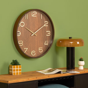 Horloge Ivana bois foncé D55cm
