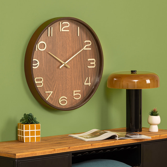 Horloge Ivana bois foncé D55cm