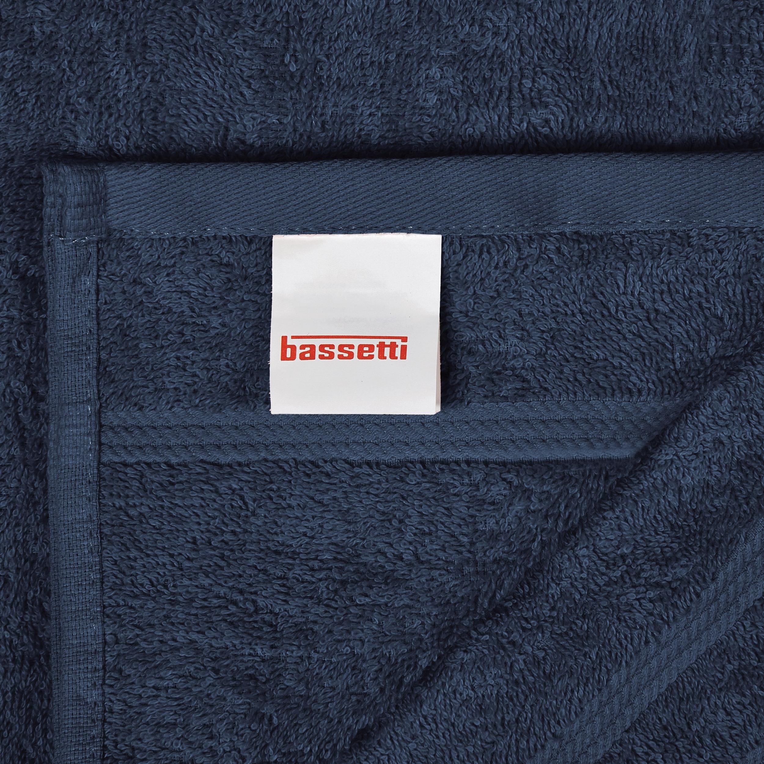 BASSETTI Morbido Asciugamano Asciugamani 480 gr 100% Cotone Set da 5 pz Collezione MONIQUE - BLU DC