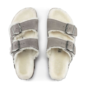 Sandali Birkenstock Arizona Shearling Grigio