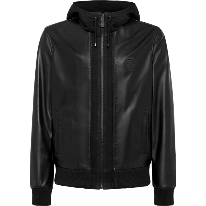 PHILIPP PLEIN Chaqueta de cuero ICONIC PLEIN