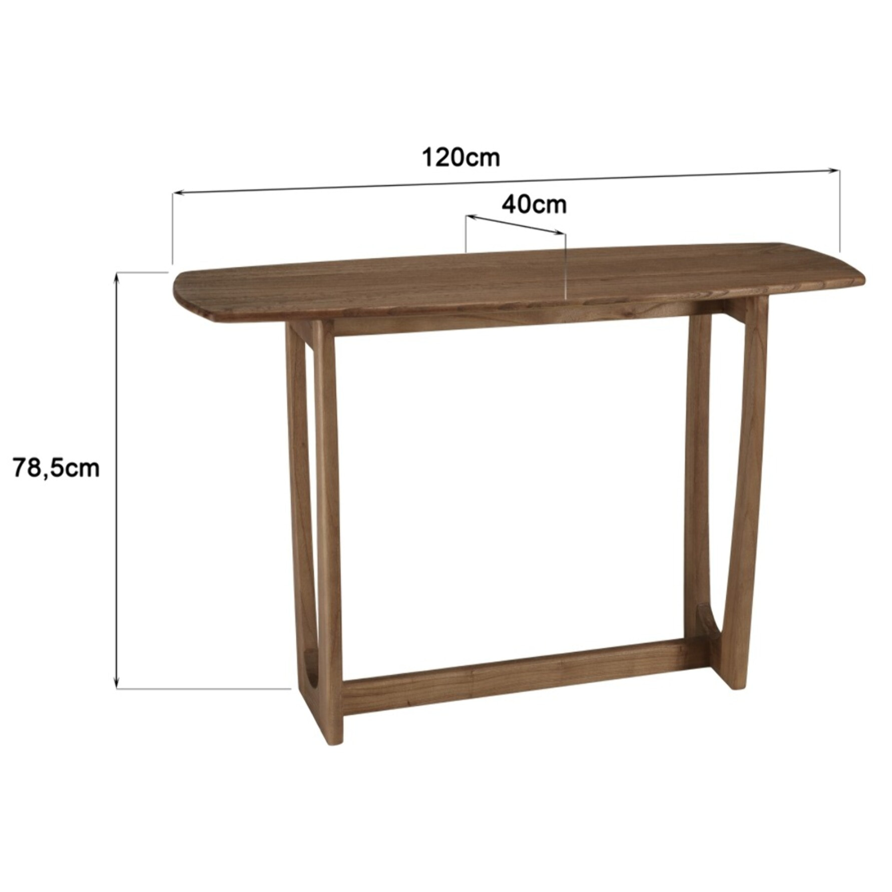 ROMY - Console 120cm en bois de mindi
