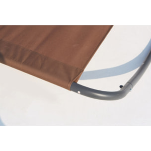 Transat à bascule 2 personnes chocolat STARK