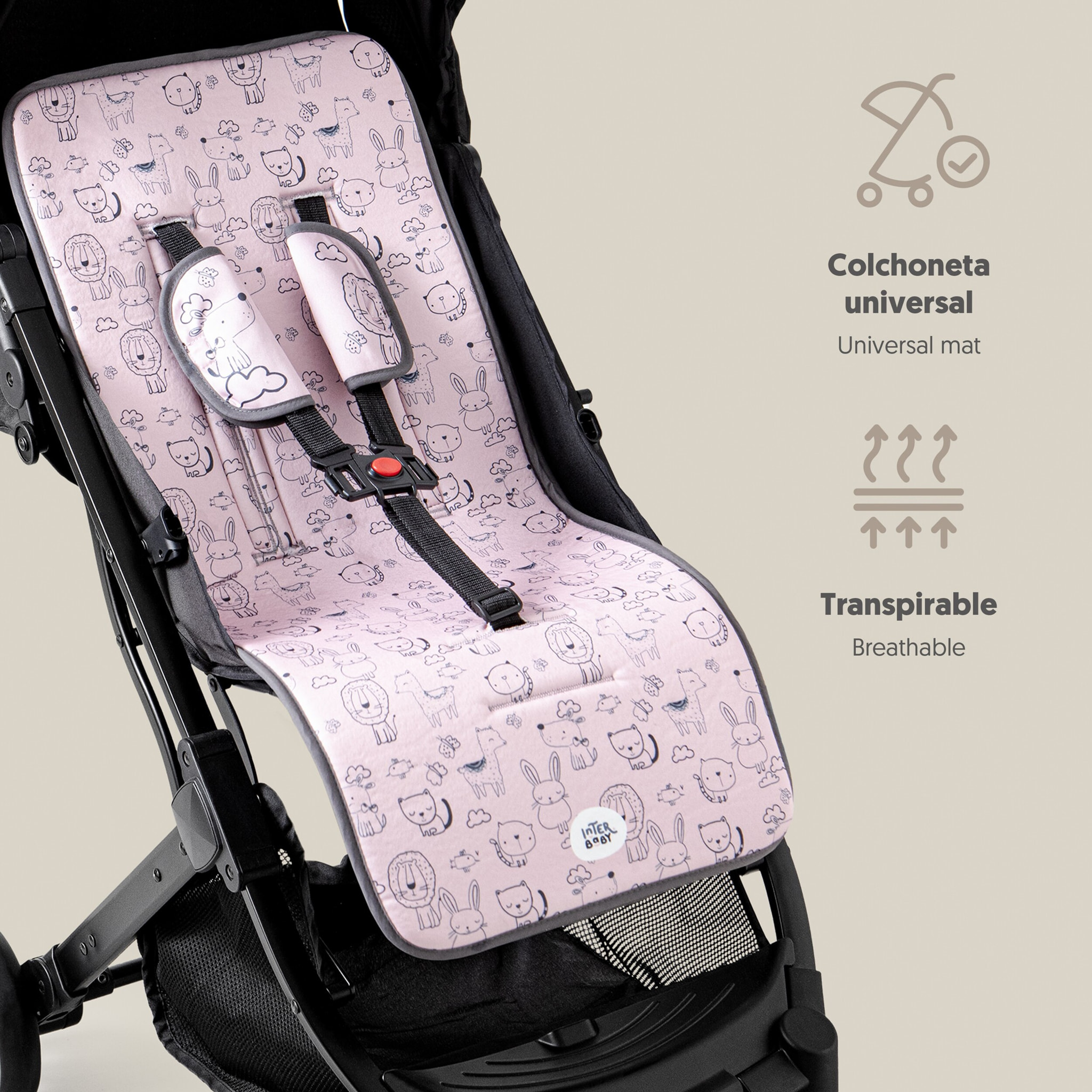 Colchoneta para Sillita mod. Cat Rosa