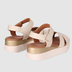 Sandalias de Piel - Hielo - Tacón: 4 cm