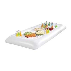 Porta bebidas con hielo hinchable para piscina, lago, mar y exteriores.