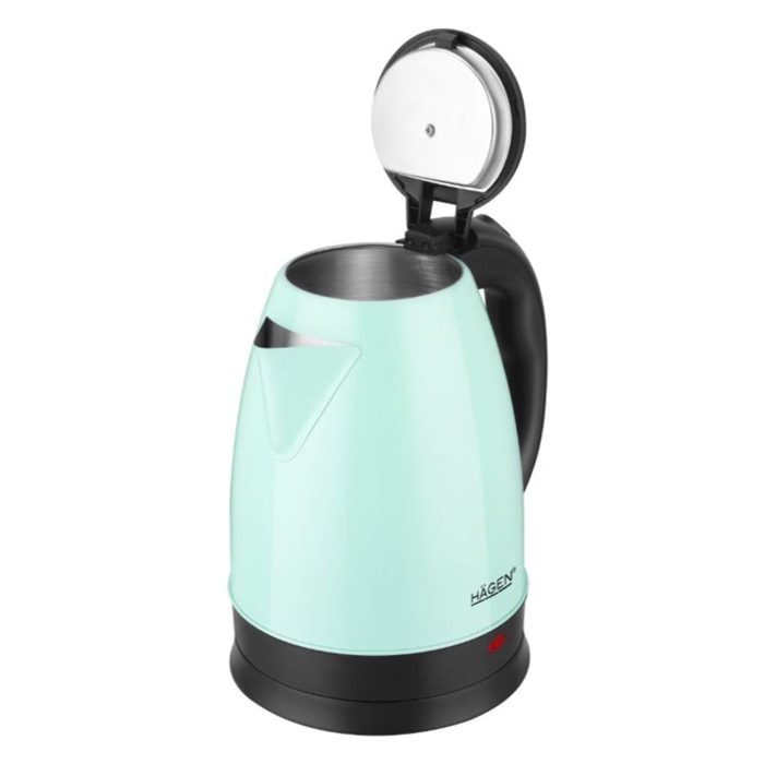 Bouilloire électrique 1.8L inox sans fil Vert Hagen HA5525-GRN
