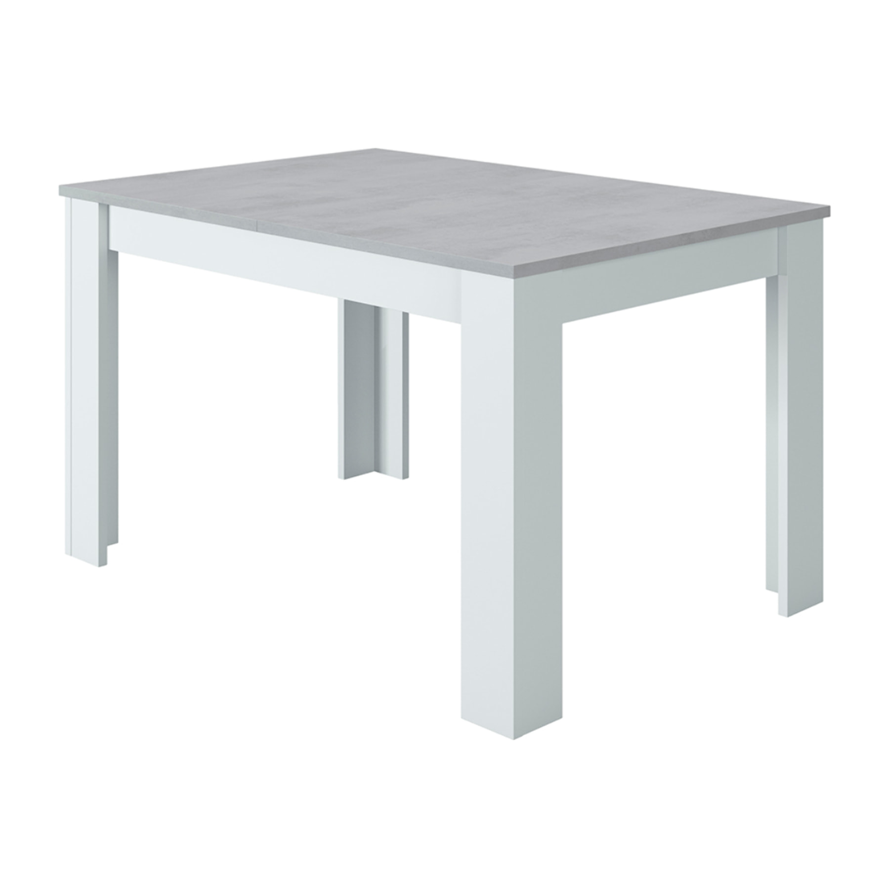 Mesa Comedor Extensible 78x140x90cm Cemento/ Blanco Artik