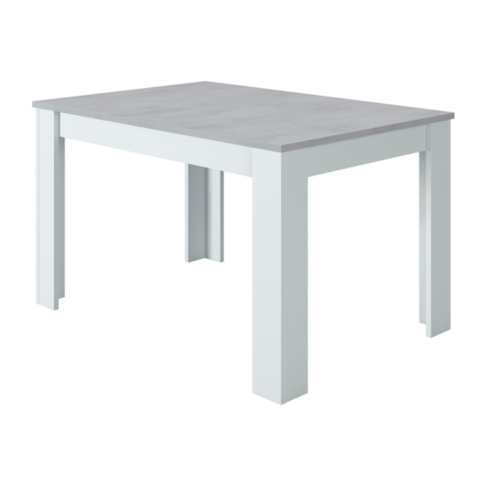 Mesa Comedor Extensible 78x140x90cm Cemento/ Blanco Artik