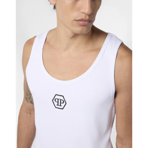 PHILIPP PLEIN Cotton Tank Top Hexagon