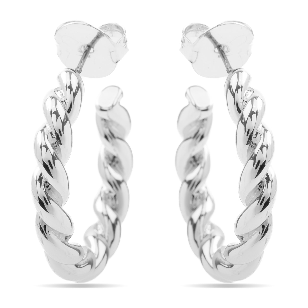 Pendientes de 29,5mm de diámetro acabado plata