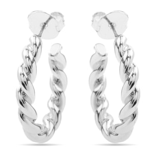 Pendientes de 29,5mm de diámetro acabado plata