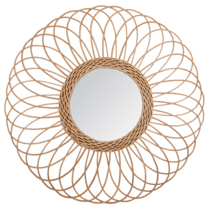 Miroir maik rond rotin 56cm