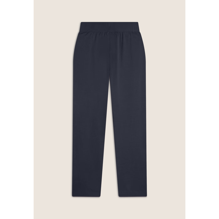 Pantaloni regular fit con fondo dritto con piccoli spacchi