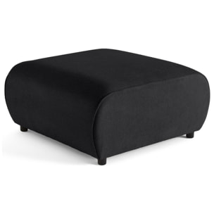 Suaro - Pouf en tissu texturé - Noir