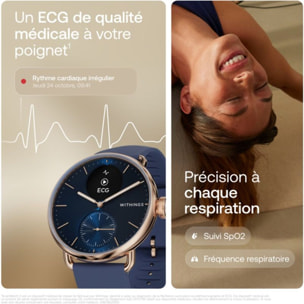 Montre santé WITHINGS Scanwatch 2 38mm Rose Gold Bleue