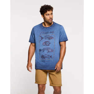 Camiseta Manga Corta Azul Marino - Uru