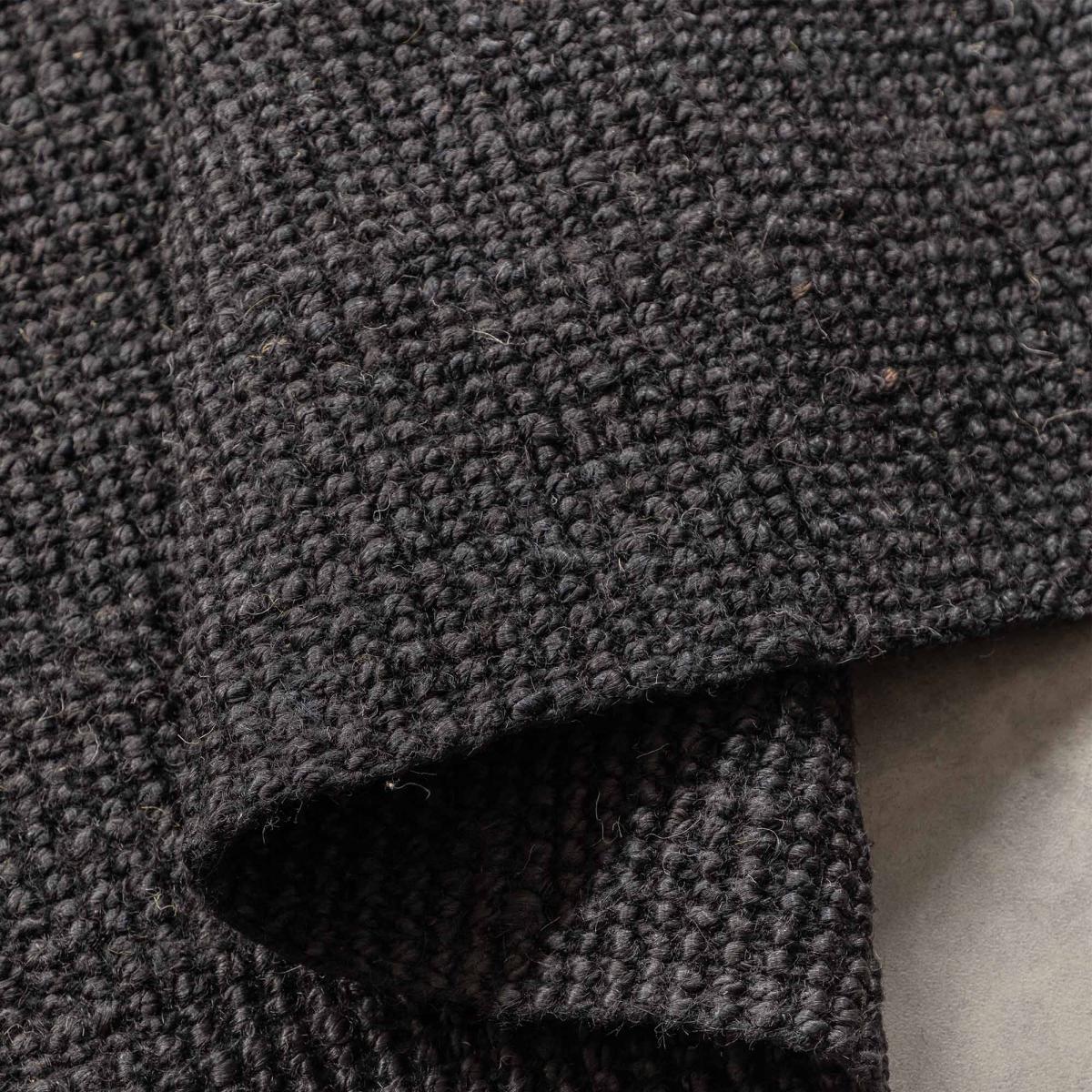 Tapis rond, forme ronde, motif uni, tissé à la main, sum