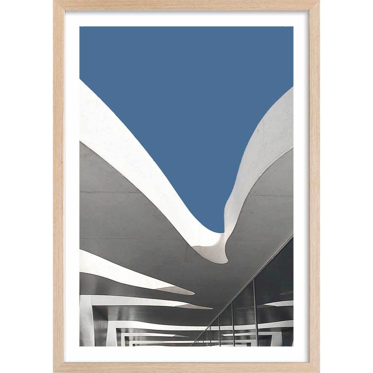 Affiche architecture urbaine Affiche + cadre en bois - Chêne