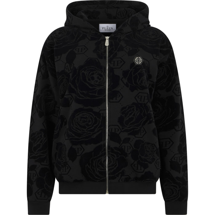 PHILIPP PLEIN Sudadera con cremallera y capucha MONOGRAM