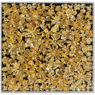 Tableau 3D fleurs dorées Kare Design