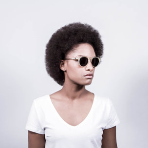 Gafas de sol OCEAN CYCLOPS - Oro blanco transparente / Ahumada