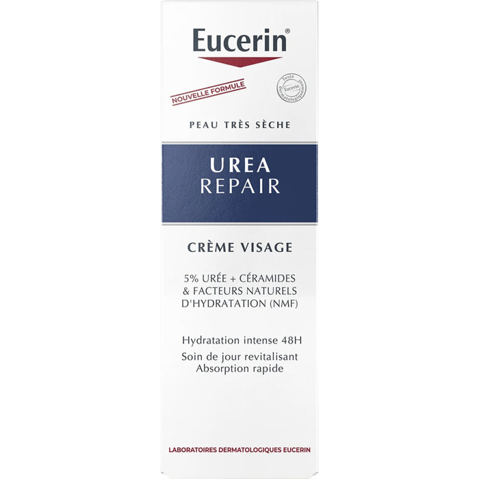 Urearepair - Crème Visage Hydratante 5% d'Urée - Peaux Sèches à Très Sèches 50 ml