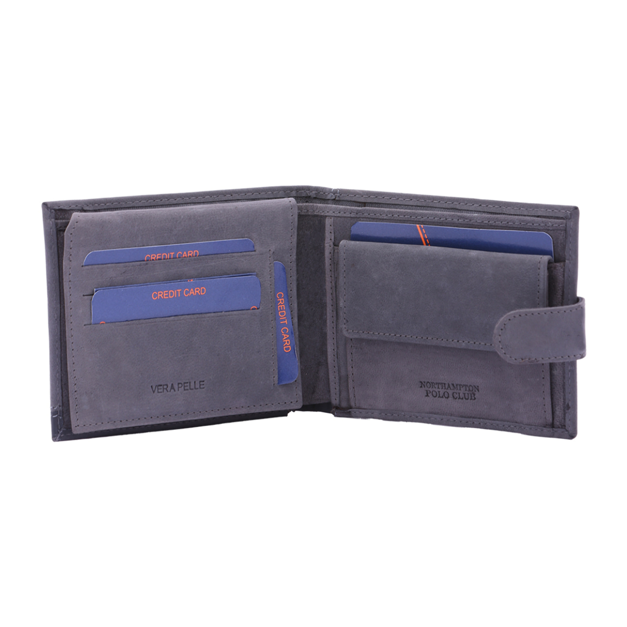 Portafoglio  da uomo In Vera pelle Made in Italy 10,5x13x3 cm