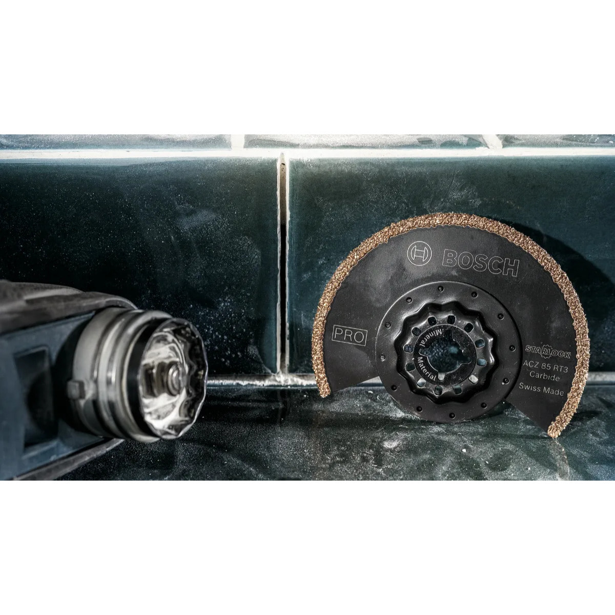 Lame de coupe segmentée à concrétion carbure Starlock PRO ACZ 85 RT3 - Grain 30, Ø 85 mm - BOSCH - 2608669120