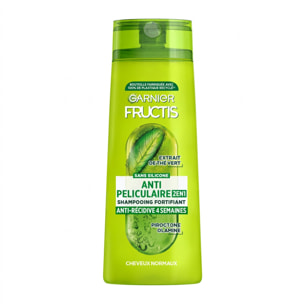 Lot de 12 - Garnier Fructis Shampooing 2en1 Antipelliculaire thé vert 300ml