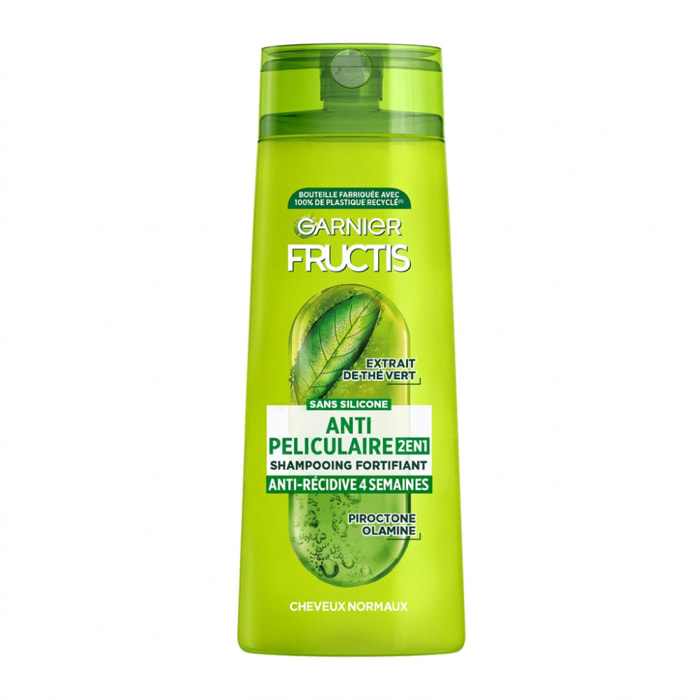 Lot de 12 - Garnier Fructis Shampooing 2en1 Antipelliculaire thé vert 300ml