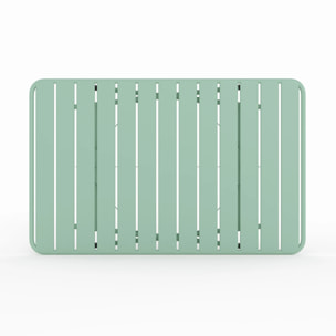 Table de jardin pliante en métal vert clair 4 personnes - Yumi