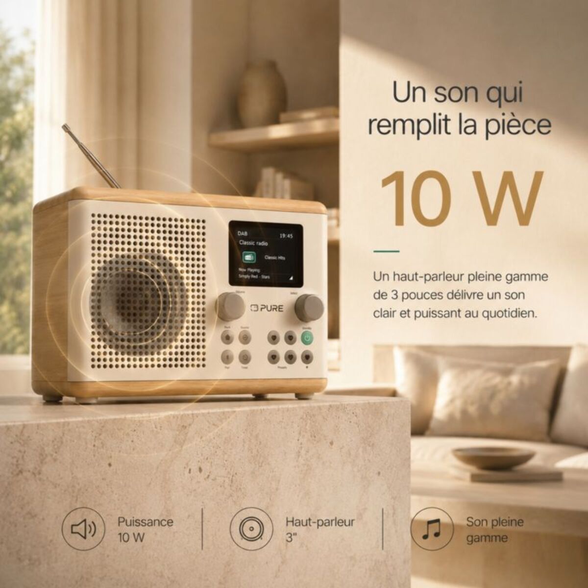 Radio DAB PURE Classic H4 Cotton White