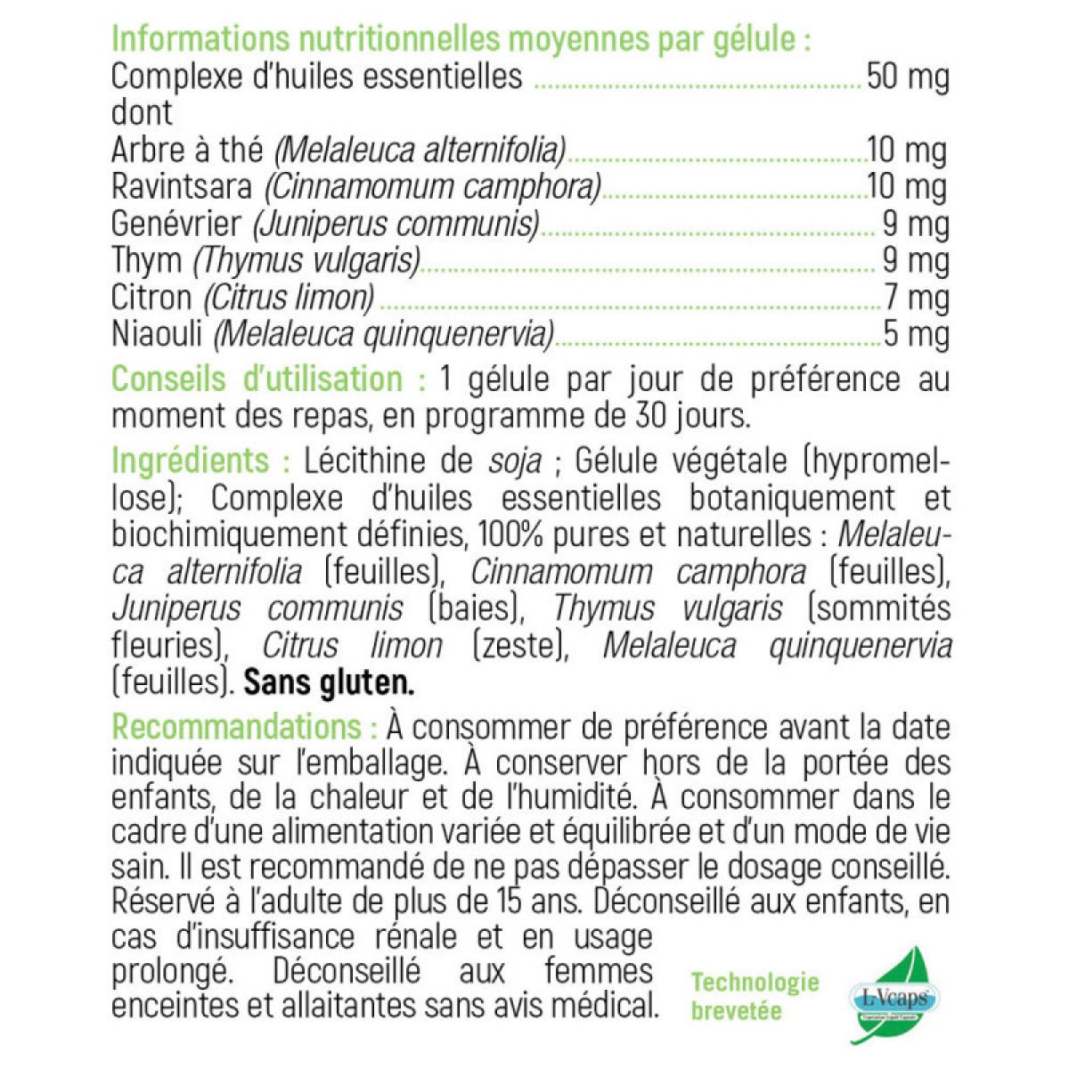 NUTRIEXPERT - Aroma Défenses Naturelles - Stimule la résistance de l'organisme - Aide à combattre les refroidissements - Aux huiles essentielles - Cure 30j