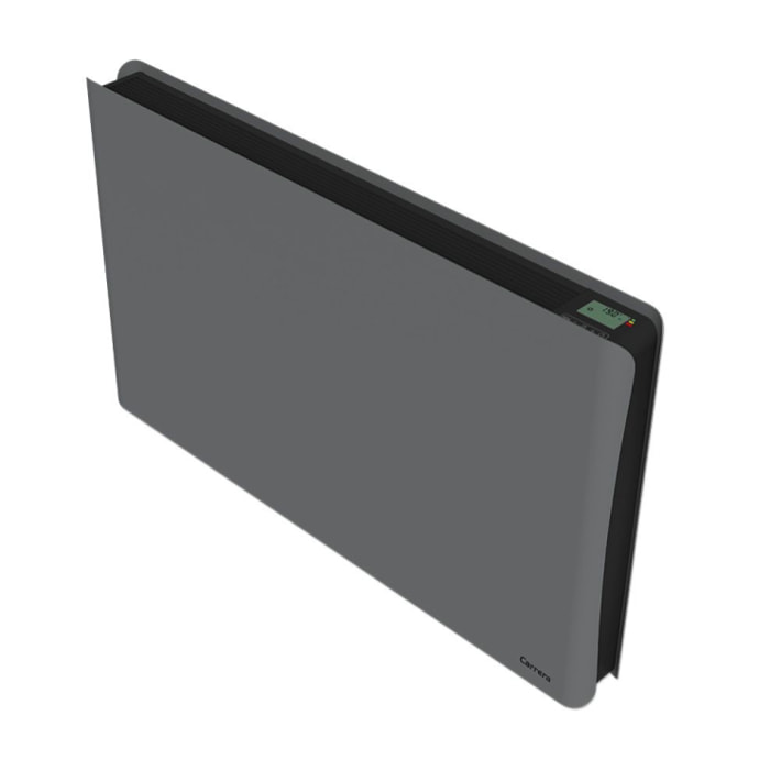 Radiateur inertie double coeur ceramique + film LCD 2000W gris & noir