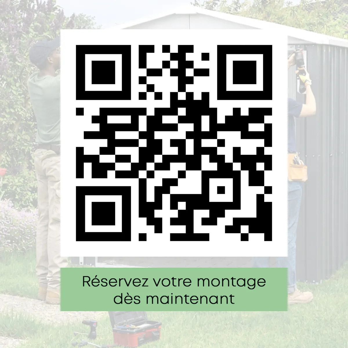 Abri de jardin métal taupe 1,04 m² + kit d'ancrage