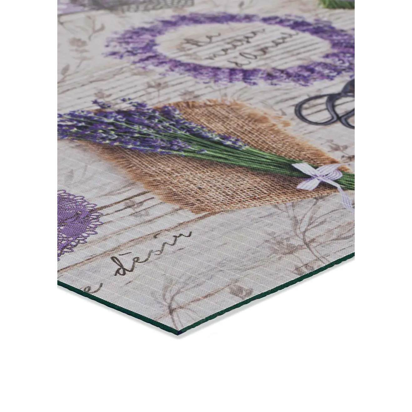 SPRINTY Alfombra vinílica de cocina diseños de lavanda en violeta, varias medidas disponibles.