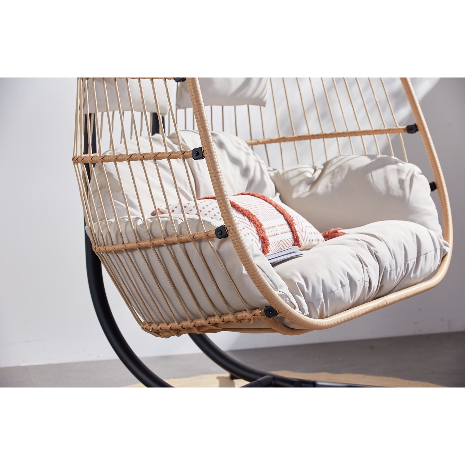 Fauteuil suspendu 2 places effet rotin MIA