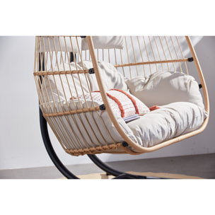 Fauteuil suspendu 2 places effet rotin MIA
