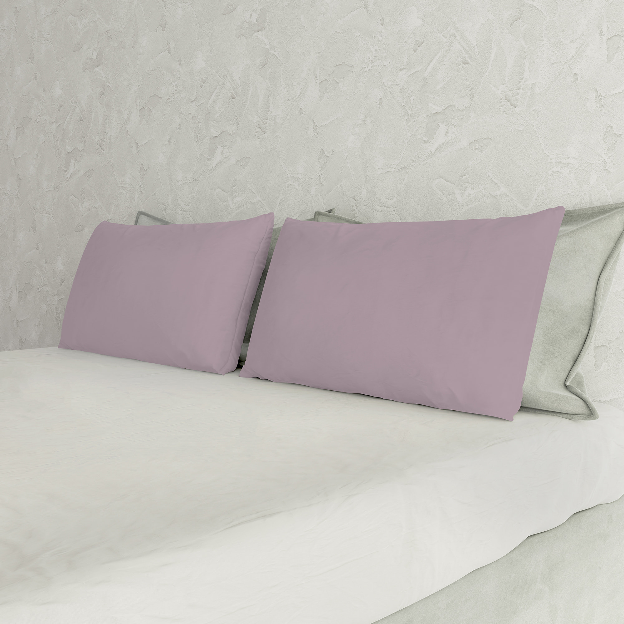 COPPIA FEDERE MAX COLOR, 100% Cotone, Made in Italy - ROSA ANTICO