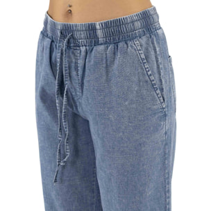 Pantalone da donna in chambray denim Leone Fancy Stripes